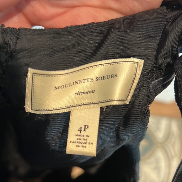 Anthropologie Black A-Line Dress, 4P - Picture 5 of 5